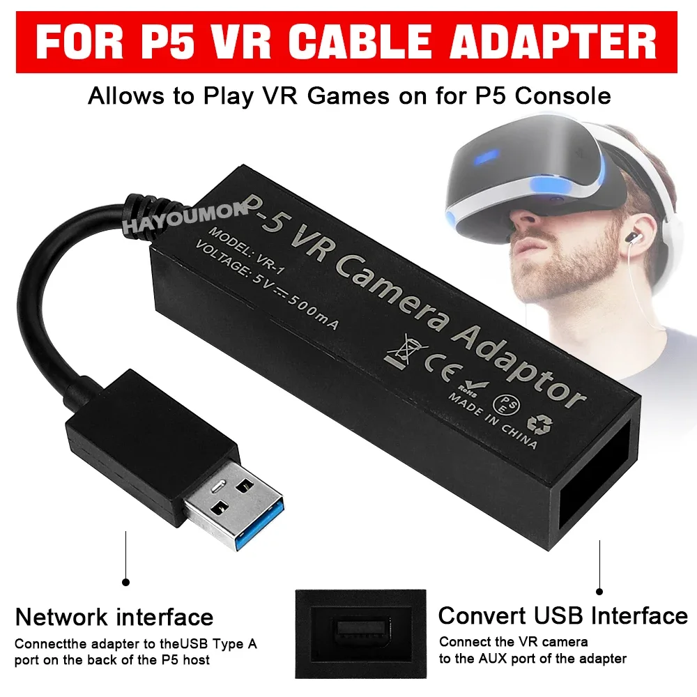 Gaming Accessories Vr - Adaptador de cable VR para PS5,