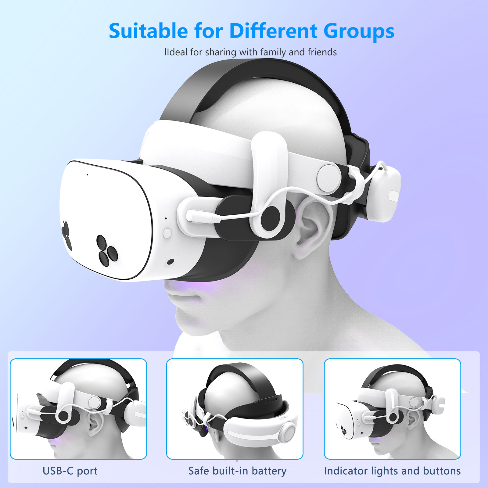 Correa de Cabeza Ajustable con - Gaming Accessories Vr reseña y precio